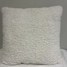 Threshold Decor Pillow 24 X 24in White Faux Fur