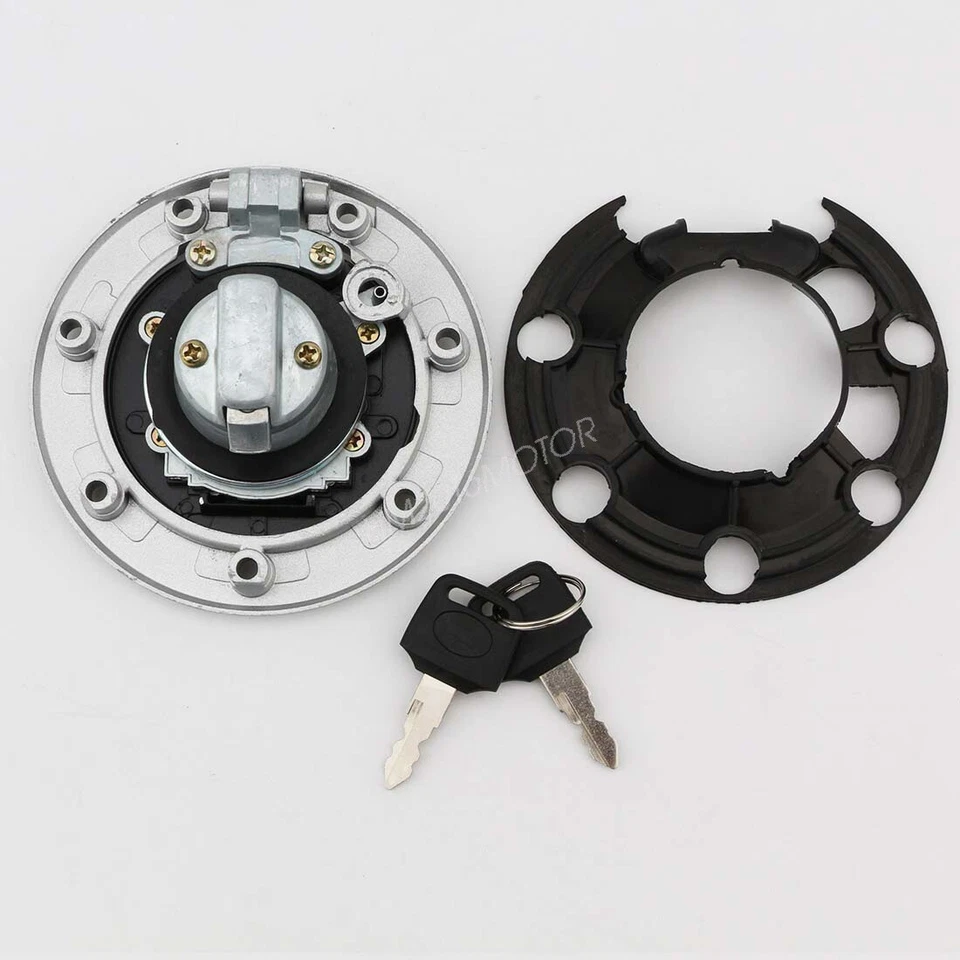 Fuel Gas Tank Cap Cover Lock w/ Keys For Kawasaki Ninja 500/500R EX500 1987-2001 - Imagem 4 de 4