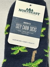 Northeast Outfitters Cozy Cabin Socks Palm Trees Aloe Infused Mens 8-12.5