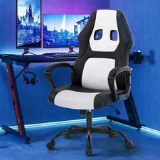 Ergonomic Gaming Computer Chair Swivel Office Desk Chair Executive Chair White