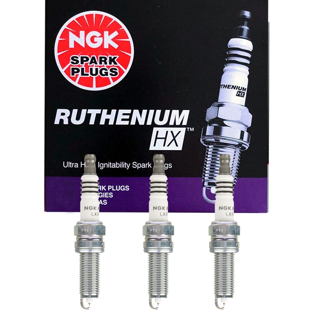 Genuine NGK Ruthenium HX Spark Plugs 3PCS for 2011-2015 Smart Fortwo 1.0L L3