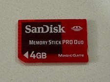 SanDisk 4GB Memory Stick Pro Duo MagicGate Red Memory Card for Sony PSP
