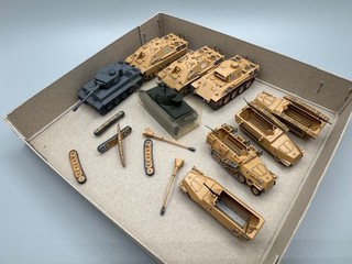 1:87 Roco Minitanks WWII German Panzer Bastelkonvolut Bemalt
