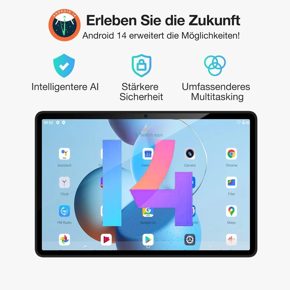 DOOGEE T30E Android 14 Tablet 11 Zoll 9GB RAM 128GB ROM 8000mAh Octa Core LTE - Bild 2 von 4