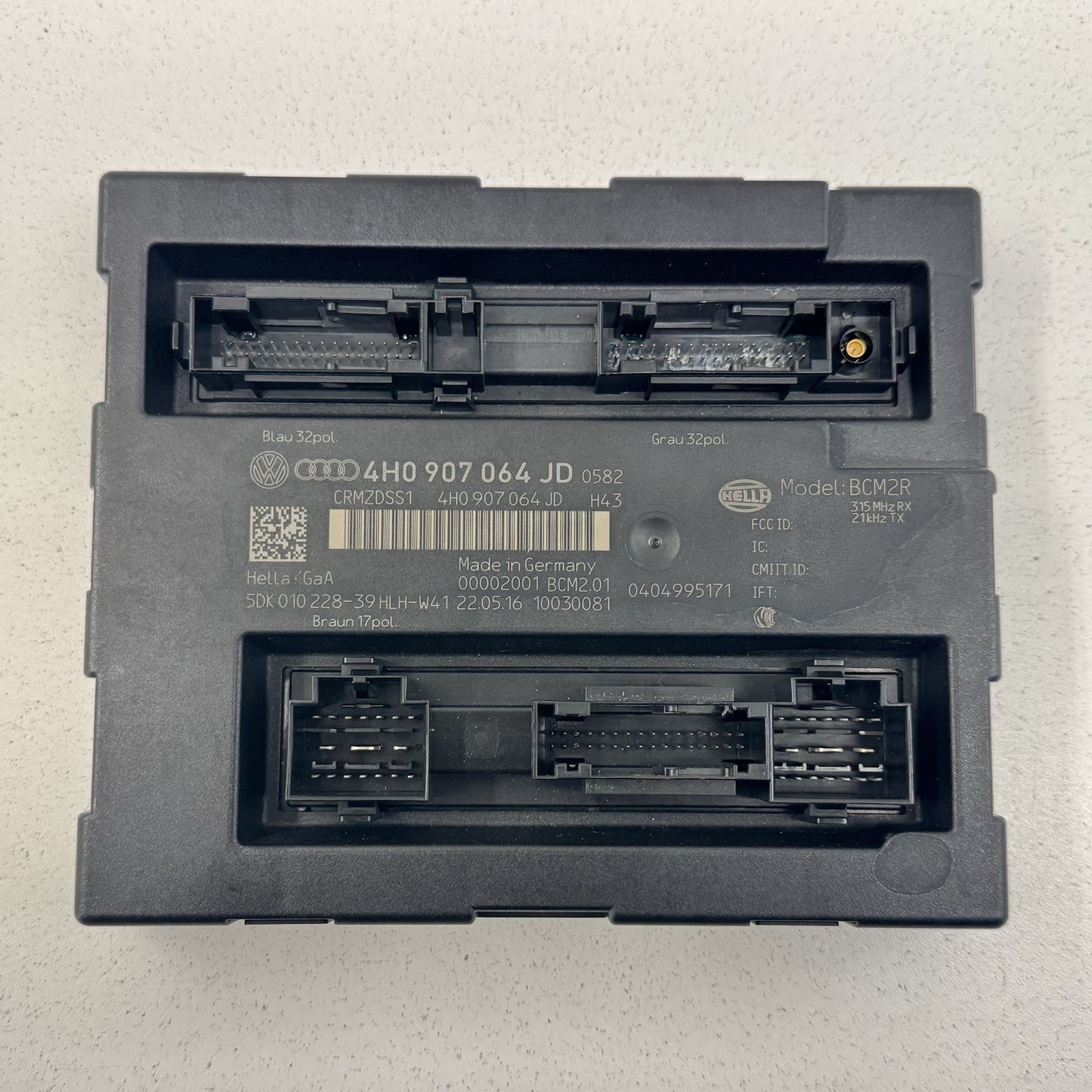 17-23 Audi R8 BCM Body Control Module Unit 4H0907064JD OEM