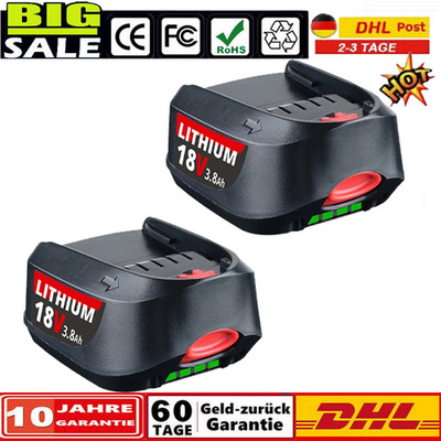 2X für Bosch Li-ion Akku PBA 18 V 3,8Ah XL Power For All Alliance 54Wh NEU OVP