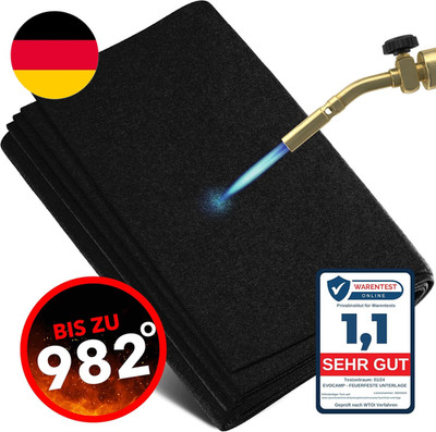 EVOCAMP Feuerfeste Unterlage - Hitzeschutzmatte Hitzebeständig Bis 982 °C - Lötm