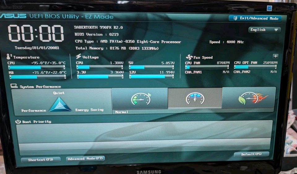 ASUS SABERTOOTH 990FX, AM3+, AMD Motherboard - Image 2 of 2