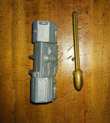 Silver missile launcher & gold missile for Mortal Kombat Lu Kang figure 1994