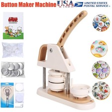 Button Maker Machine Pin Badge Punch Press Maker 58mm/2.25in DIY 100 Button Part