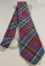 Vtg Gap Necktie Tie Multicolor Plaid Tartan Cotton Made In USA Preppy 3.5x59"