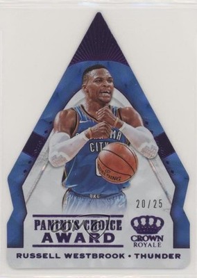 2018 Crown Royale Panini's Choice Award Purple 20/25 Russell Westbrook #33 7n6