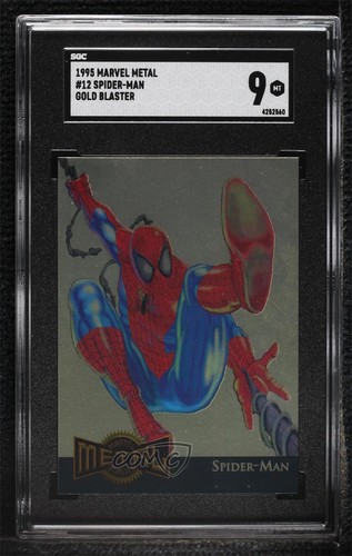 1995 Fleer Marvel Metal Blasters Gold Spider-Man #12 SGC 9 MINT