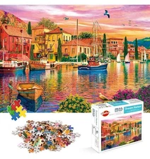New VATOS Dream Harbor Jigsaw PUZZLE Family Games 1000 pieces