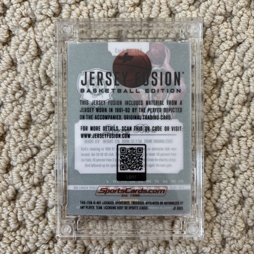 2025 Jersey Fusion Larry Bird Game Used Triple Patch /10 Boston Celtics HOF - Picture 2 of 2