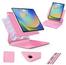 for iPad 9th Generation Case with Keyboard,Keyboard Case for iPad Pink