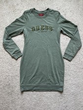 GUESS Los Angeles Long Sleeve Sweatshirt Dress Women’s Size M Green