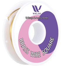 Square Brass Wire 18Ga, 30Ft   Durable Raw Brass for Crafting and Jewelry