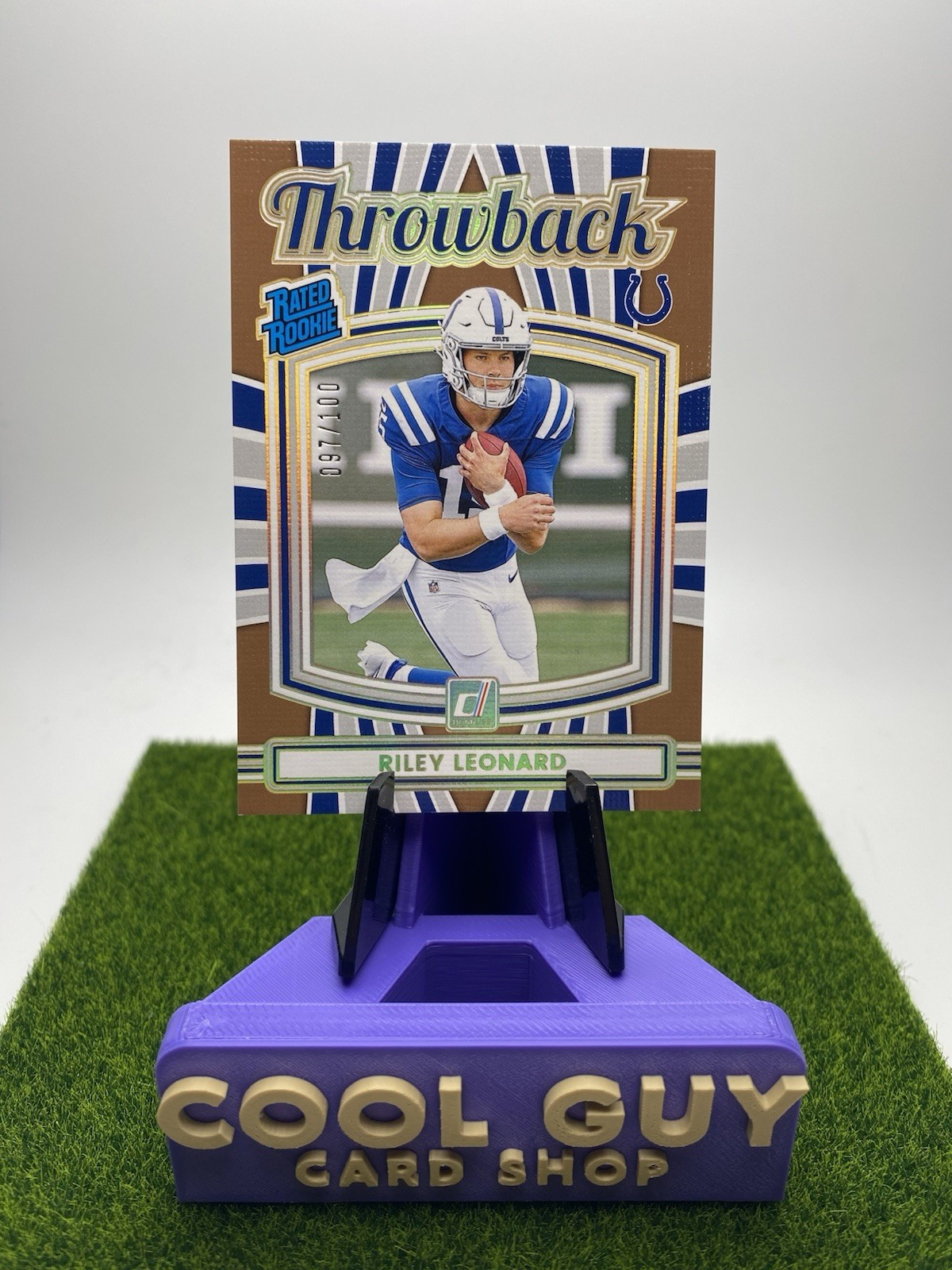 2025 Donruss Riley Leonard Rated Rookie Throwback /100 Colts