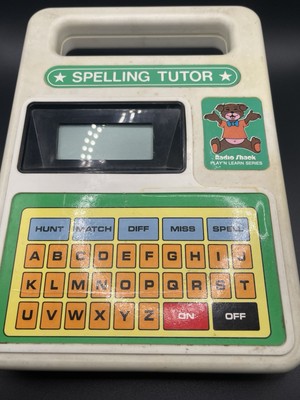 WORKING VINTAGE Radio Shack SPELLING TUTOR Electronic Learning Toy Game