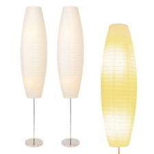 Paper Floor Lamp, 59'' Minimalist Japanese Lamp, Perfect for Living Room, Off...