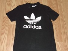 Adidas Trefoil Mens Small Short Sleeve Black T-Shirt Excellent Condition