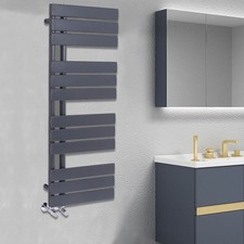 Modern Designer Flat Panel Heated Towel Rail Bathroom Radiator Anthracite Chrome