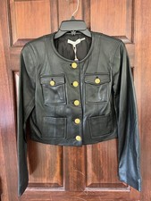 LoveShackFancy Xander Leather Jacket - Size 4...