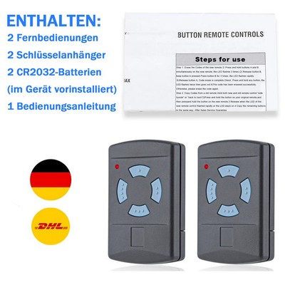 2 Stück Garagentor Handsender Kompatibel mit HSM4-868 HSE2-868 HS4-868, 868Mhz