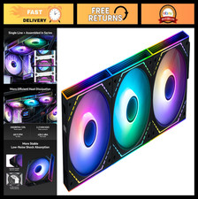 120mm PWM ARGB PC Case Fans - 2000RPM High Airflow, Daisy-Chain, Infinity Mirror
