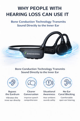 Noise-canceling bone conduction hearing aids for the elderly