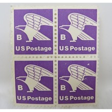 US - 1981 - (18 Cents) Purple Non-Denominated Eagle B Stamp 1820 4 Stamps