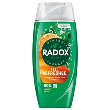 6 x Radox Feel Refreshed Shower Gel 225ml 6.63 per litre
