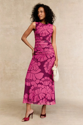 Persephone Mesh Midi Dress MINKPINK Size S MSRP $139.00