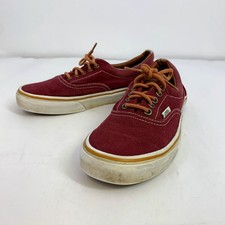 Vans Era Canvas Burgundy Sneakers Shoes Lace Up Low Top Classic Women's