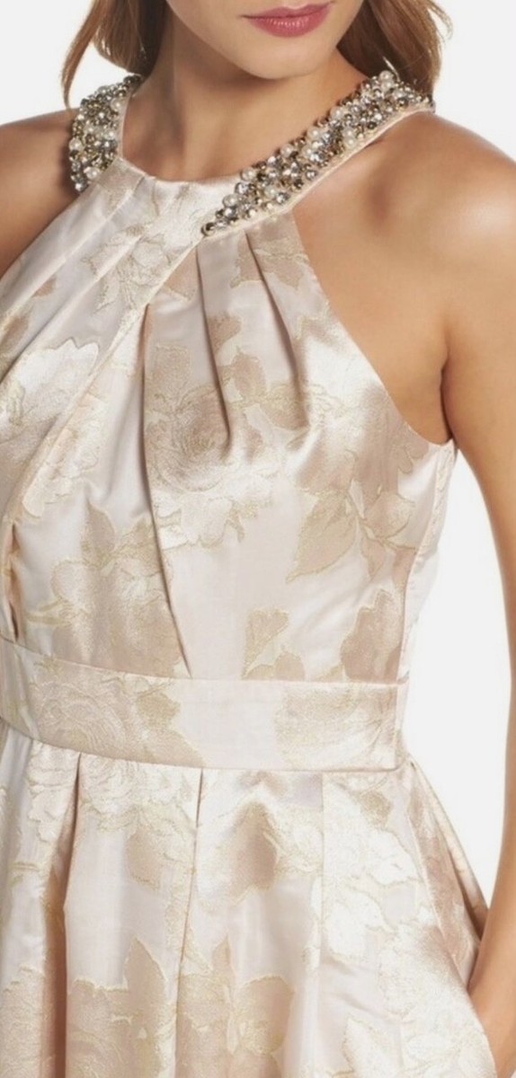 eliza j champagne dress Eliza J mother of the bride champagne color one