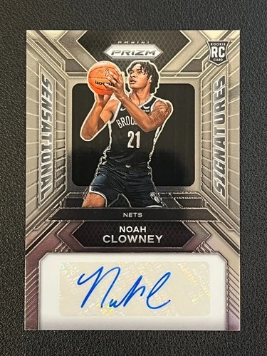 Noah Clowney 2023-24 Prizm Basketball Rookie Auto Sensational Signatures Nets