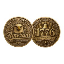 United States 250th Anniversary Commemorative Coin Independence Day 1776-2026