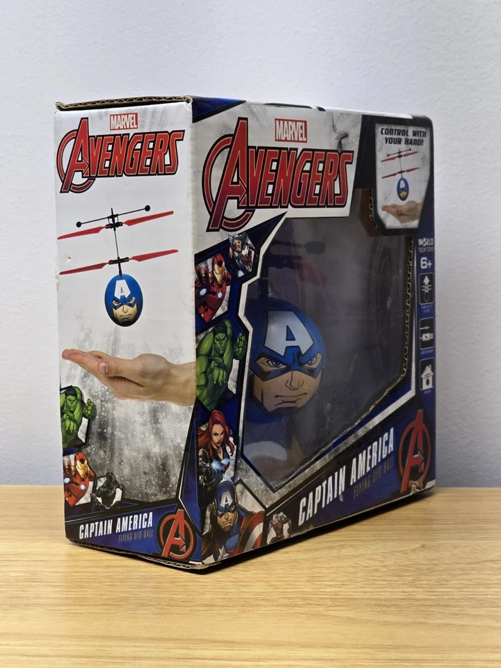 Marvel Vengadores Capitán América Flying UFO Ball World Tech Toys Edades 6+ Foto 3 de 4