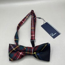 New with Tag Fred Perry Tartan Bow Tie Black/Red #59997 One Size