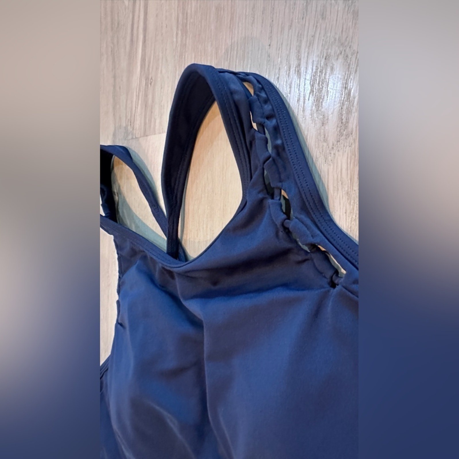 Athleta high neck loop braid supportive underwire… - image 2