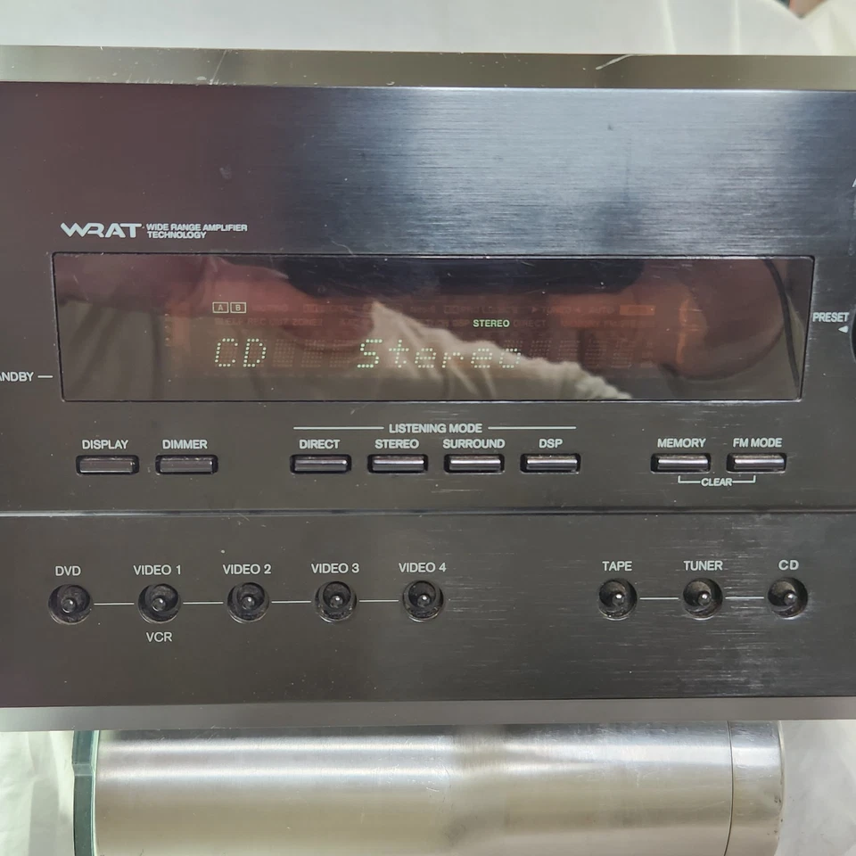 Onkyo AV Receiver TX-SR600 3 Video 2 Component Cd Dvd Tape Tuner VCR TESTED OKAY - Image 4 of 4