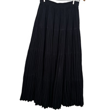 Vintage J Suzette Ruffle Tiered Maxi Skirt Size S Black Cottagecore Western Boho