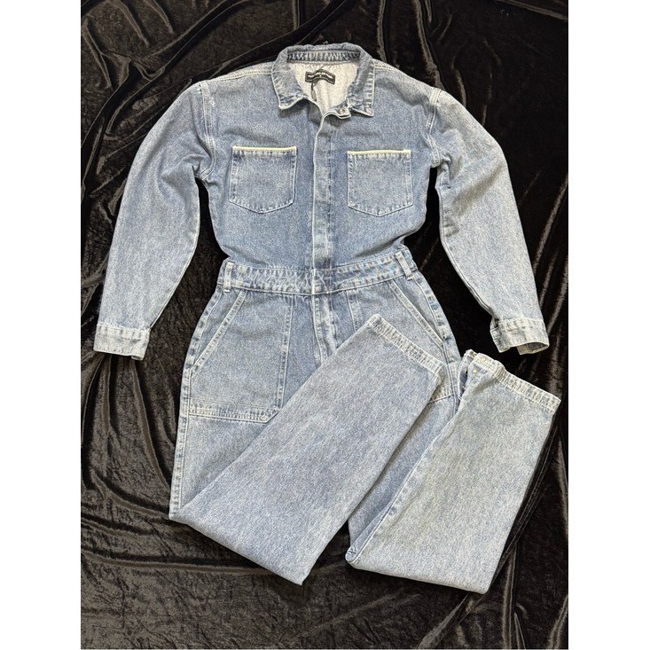 Mono de mezclilla azul claro Maniere De Voir mono utilitario ajustado