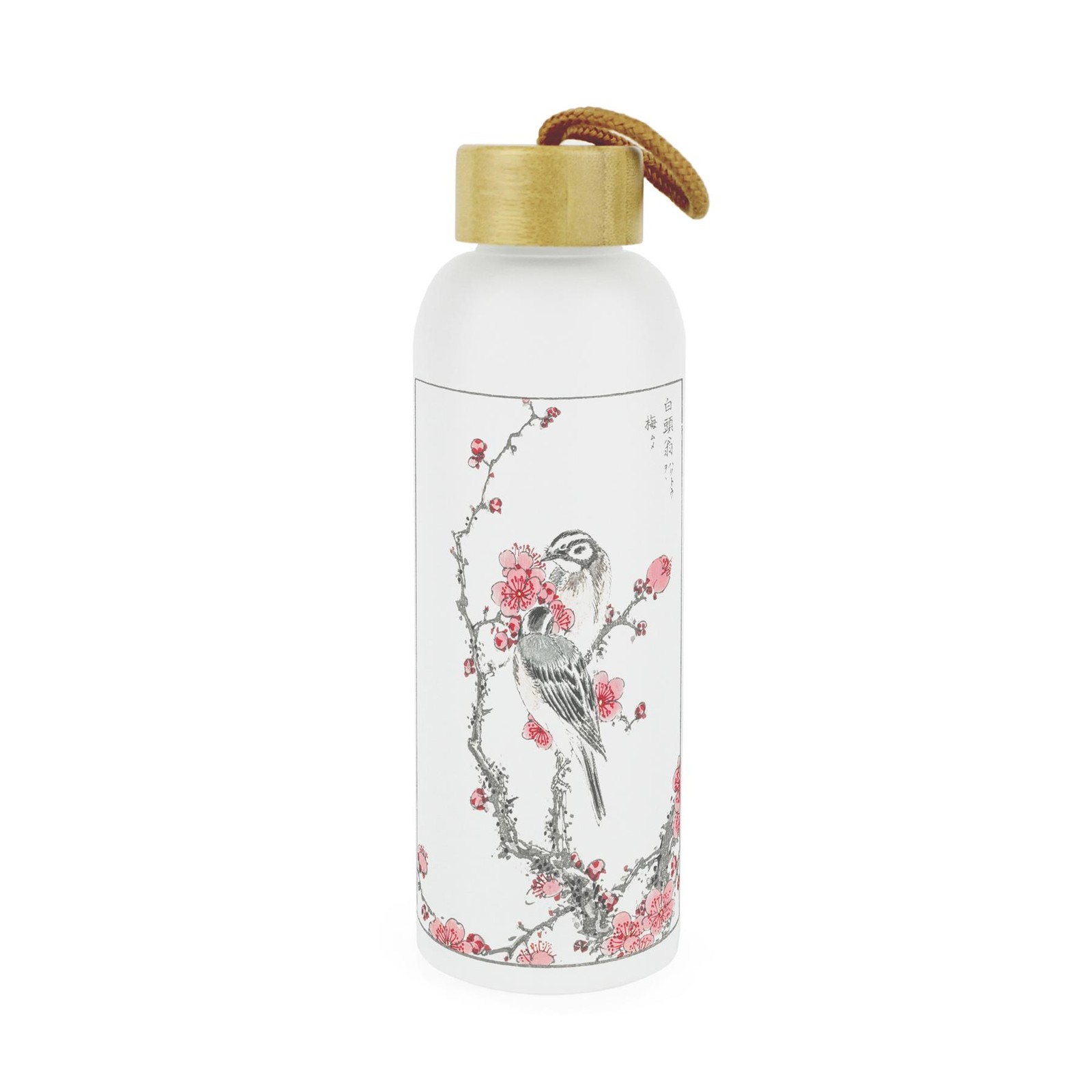 Numata Kashu Frosted Glass Water Bottle - Japanese Drinkware Gifts for Her