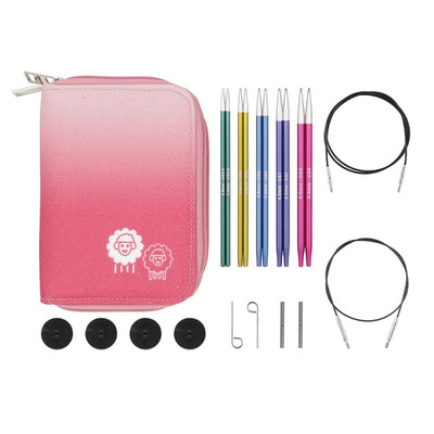 Knitpro Zing Starter Interchangeable Needle Set 5 13Cm 5 Us Sizes 2.5 To 8