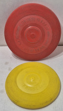 Lot of Vintage Wham-O Frisbee Disc Red  Yellow Horseshoe 1970s Original Used