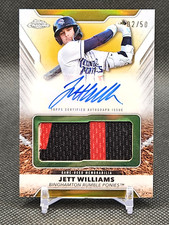 2025 Topps Pro Debut Jett Williams Auto Jumbo Patch Gold Chrome Refractor #2/50