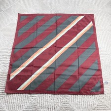 Totes Rain Scarf Burgundy Grey Striped Vintage 1981 Water Repellent Japan Mod