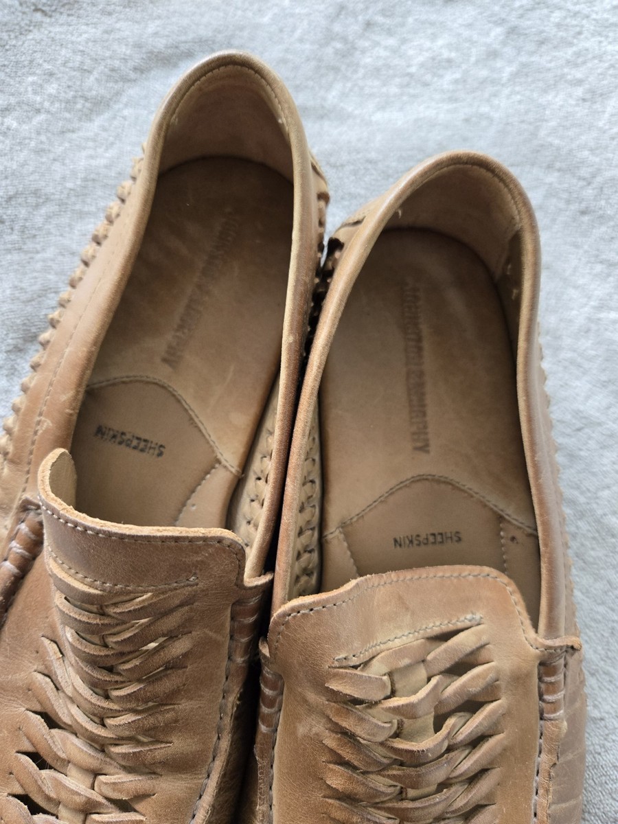 Johnston & Murphy Tan Woven Sheepskin Loafers Size 8 | eBay display picture 1